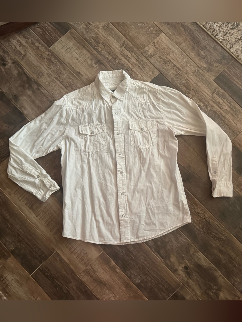 Paper Denim & Cloth Men's White Long-Sleeve Button-Up Shirt